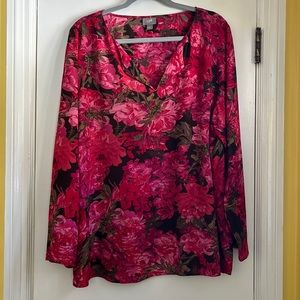 J Jill floral print blouse